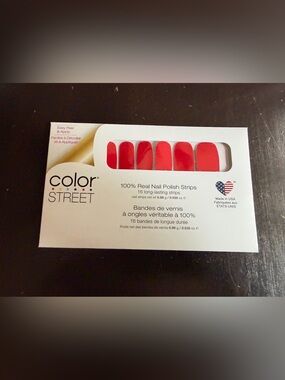 Color Street Carmine Shine Nail Polish Strips